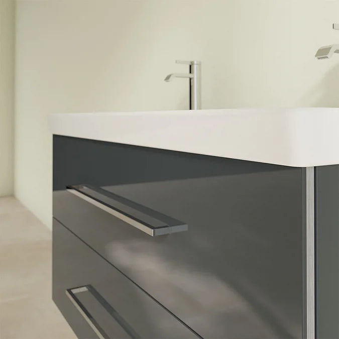 Villeroy & Boch Avento 1000mm Wall Hung 2 Drawer Vanity Unit & 2 Tap Hole Washbasin