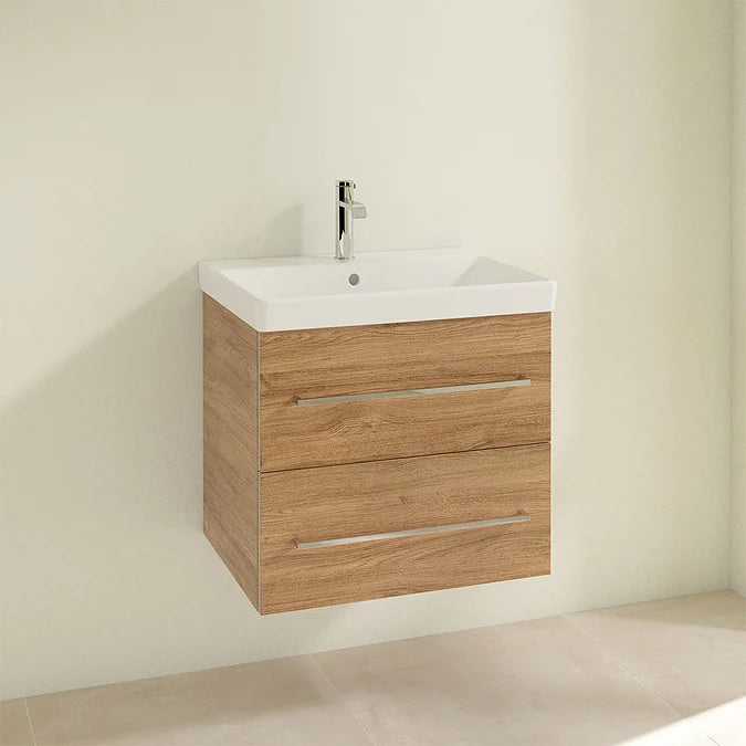 Villeroy & Boch Avento 600mm Wall Hung 2 Drawer Vanity Unit & Washbasin