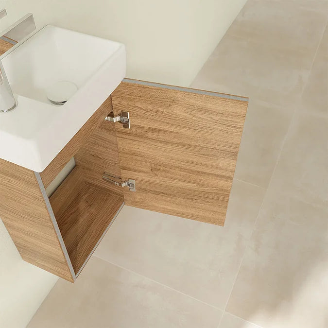 Villeroy & Boch Avento 360mm Wall Hung Vanity Unit with Right Bowl Basin