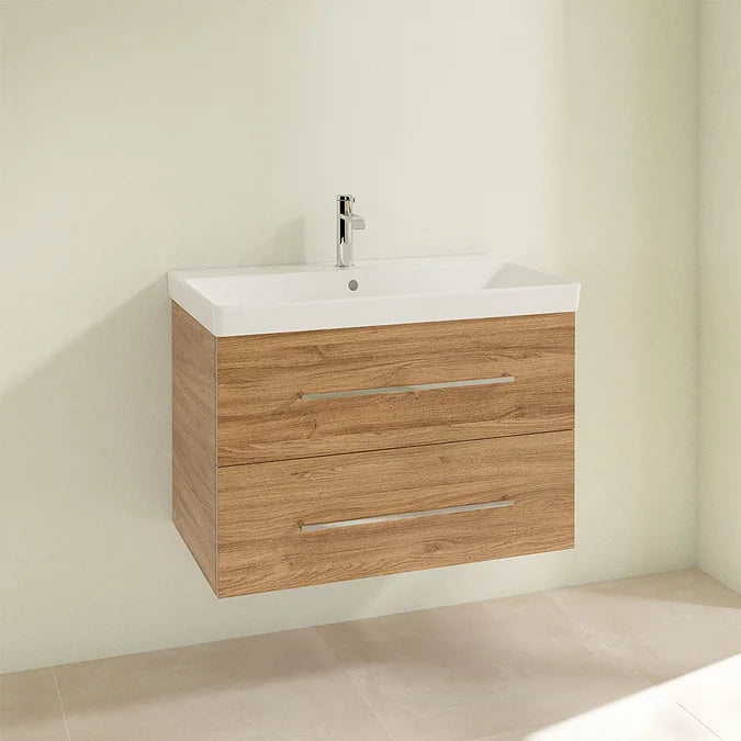 Villeroy & Boch Avento 800mm Wall Hung 2 Drawer Vanity Unit & Washbasin