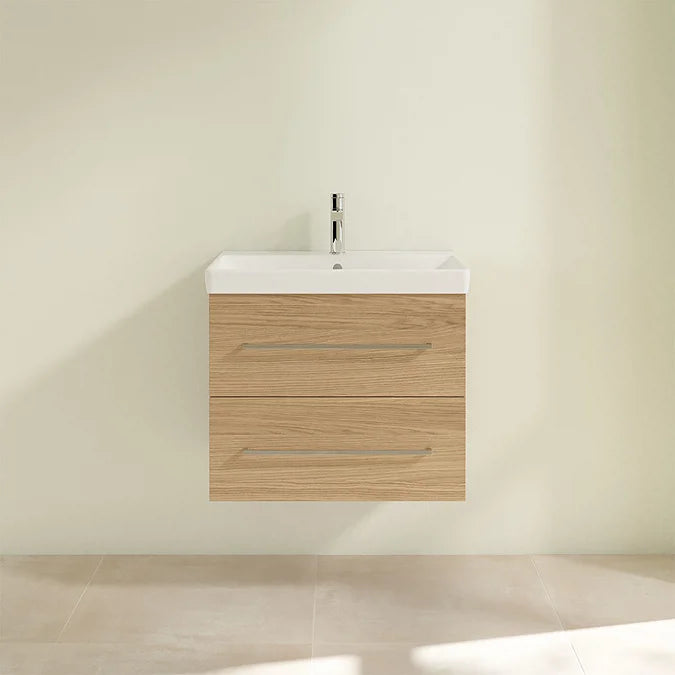 Villeroy & Boch Avento 650mm Wall Hung 2 Drawer Vanity Unit & Washbasin