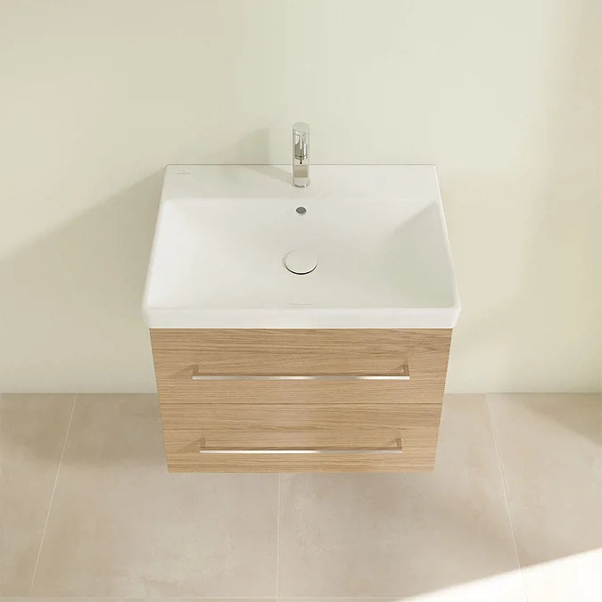 Villeroy & Boch Avento 650mm Wall Hung 2 Drawer Vanity Unit & Washbasin