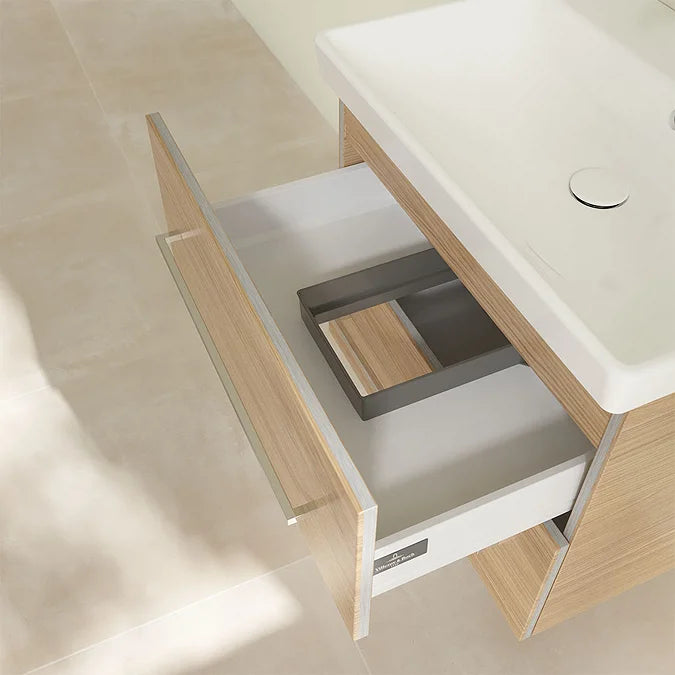 Villeroy & Boch Avento 650mm Wall Hung 2 Drawer Vanity Unit & Washbasin