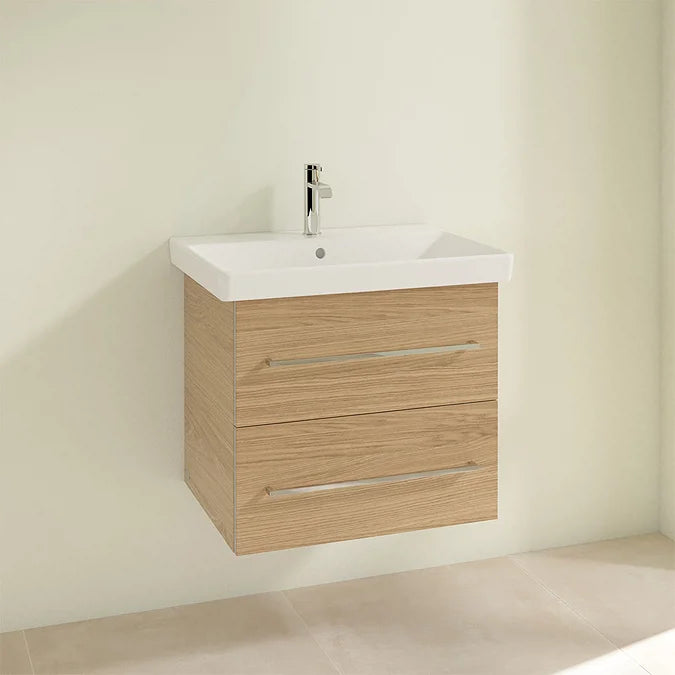 Villeroy & Boch Avento 600mm Wall Hung 2 Drawer Vanity Unit & Washbasin