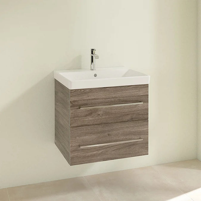 Villeroy & Boch Avento 600mm Wall Hung 2 Drawer Vanity Unit & Washbasin