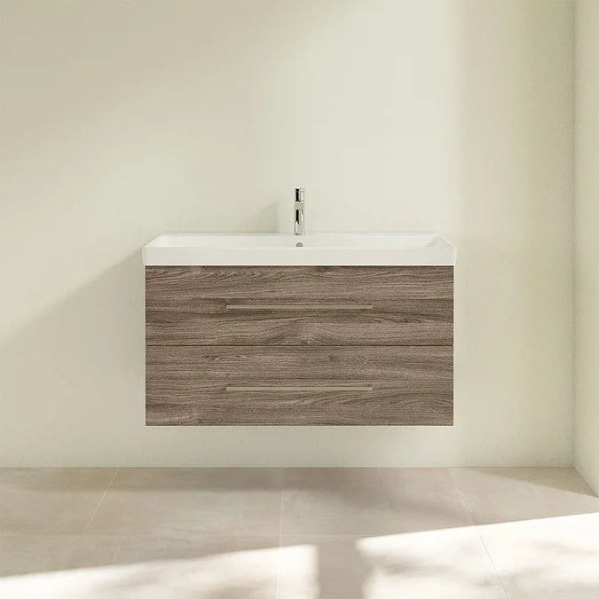 Villeroy & Boch Avento 1000mm Wall Hung 2 Drawer Vanity Unit & 1 Tap Hole Washbasin