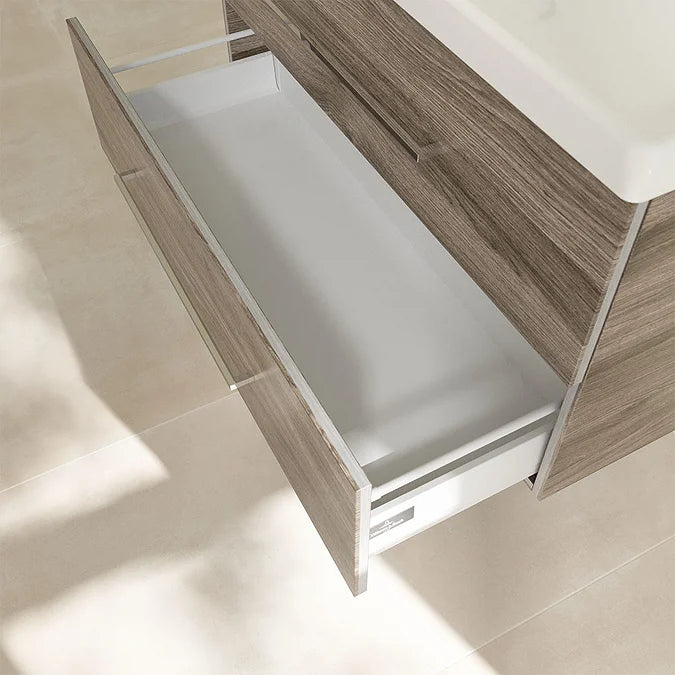 Villeroy & Boch Avento 1000mm Wall Hung 2 Drawer Vanity Unit & 1 Tap Hole Washbasin