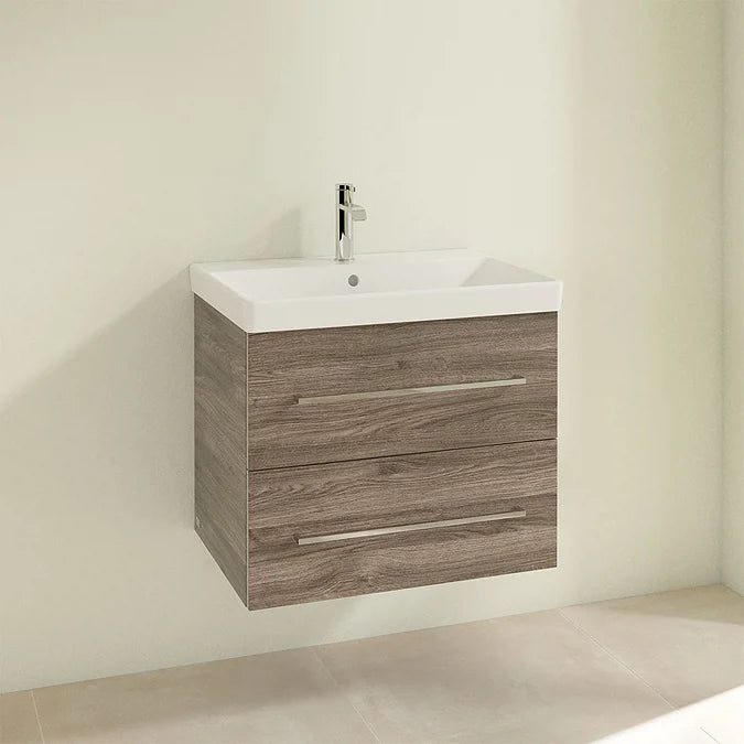 Villeroy & Boch Avento 650mm Wall Hung 2 Drawer Vanity Unit & Washbasin