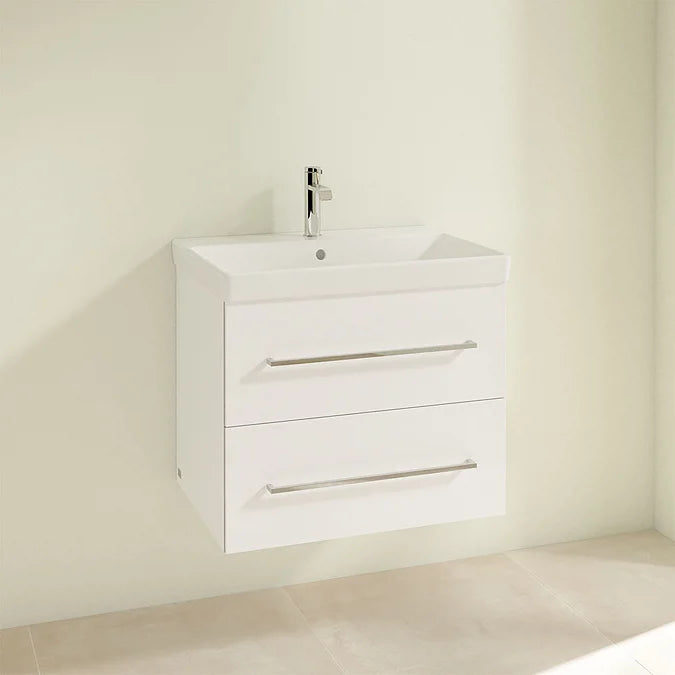 Villeroy & Boch Avento 650mm Wall Hung 2 Drawer Vanity Unit & Washbasin