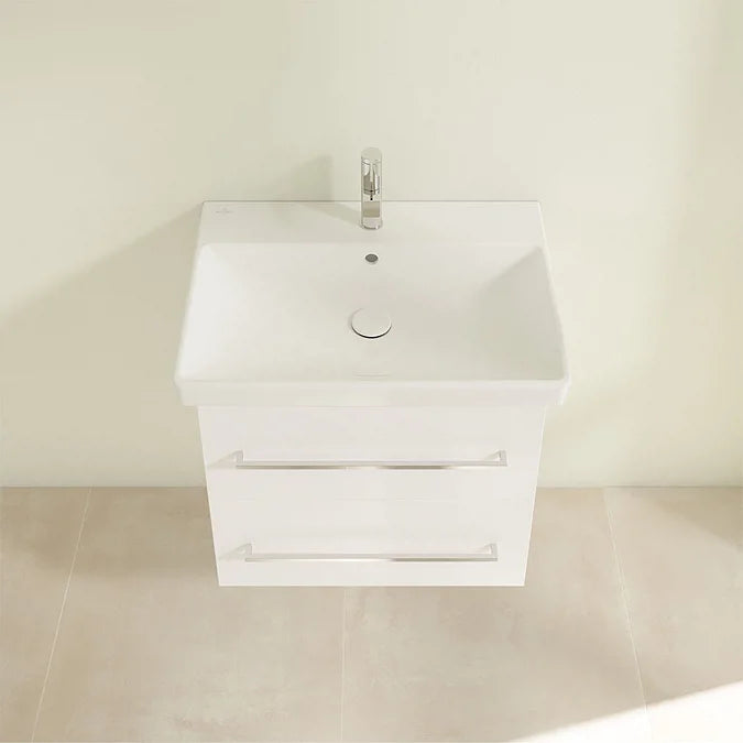 Villeroy & Boch Avento 600mm Wall Hung 2 Drawer Vanity Unit & Washbasin