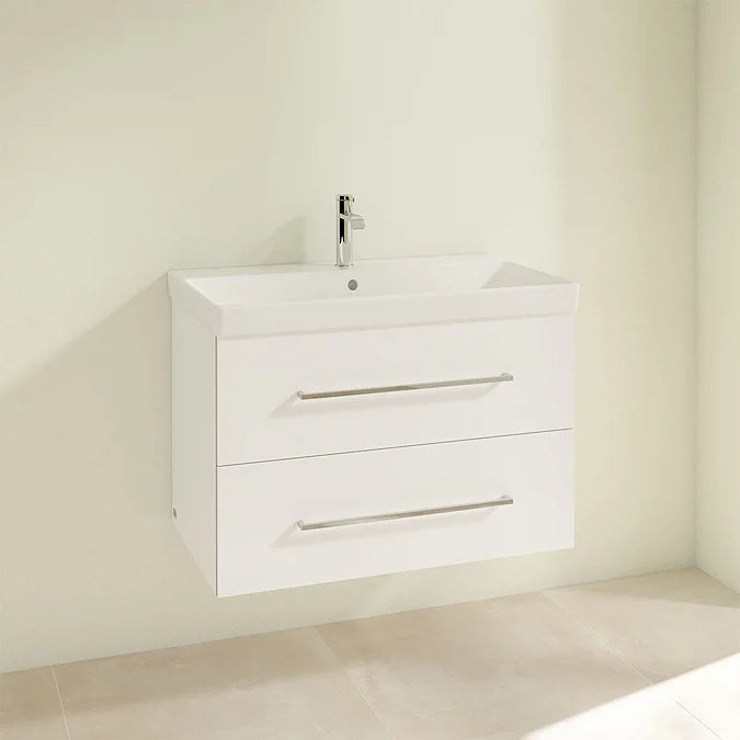 Villeroy & Boch Avento 800mm Wall Hung 2 Drawer Vanity Unit & Washbasin