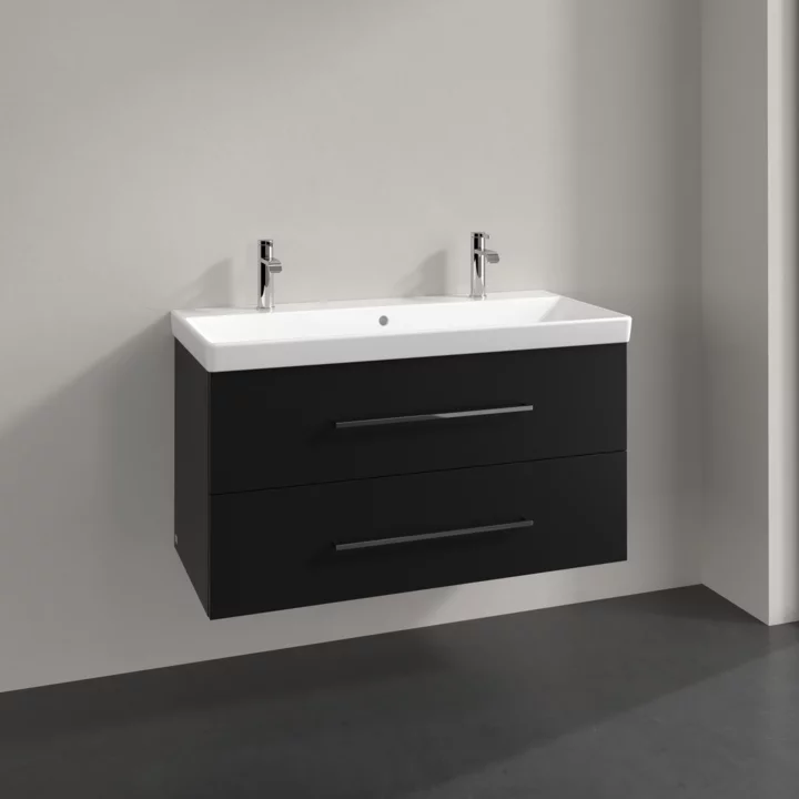 Villeroy & Boch Avento 1000mm Wall Hung 2 Drawer Vanity Unit & 2 Tap Hole Washbasin