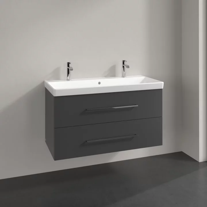 Villeroy & Boch Avento 1000mm Wall Hung 2 Drawer Vanity Unit & 2 Tap Hole Washbasin