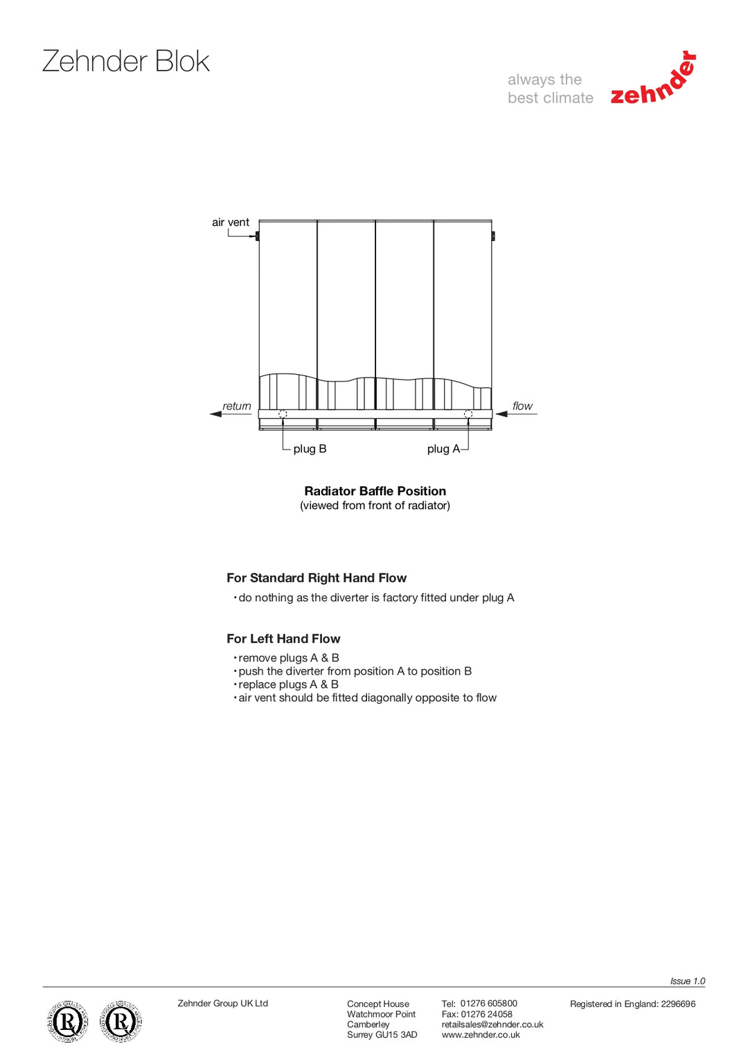 Zehnder Blok Vertical Radiator