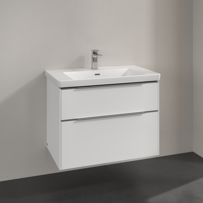 Villeroy & Boch Subway 3.0 800mm Wall Hung 2 Drawer Vanity Unit & Basin