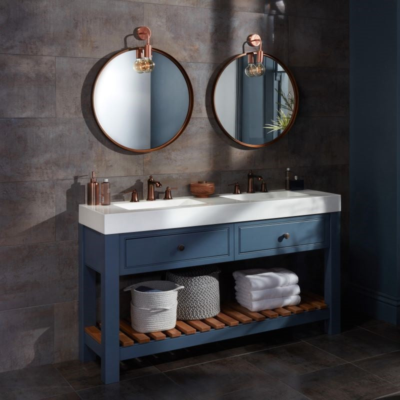 Burbidge Langton 1460mm Double Washstand Drawer Unit with Cast Mineral Washbasin