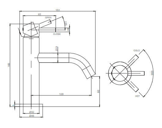 Crosswater MPRO Slate Basin Monobloc Tap