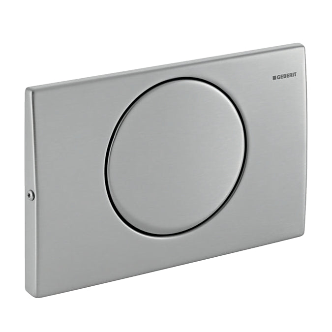 Geberit Delta10 Single Flush Plate - Stainless Steel