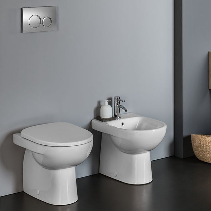 Geberit Delta Concealed Cistern 12cm with Delta20 Flush Plate - Gloss Chrome