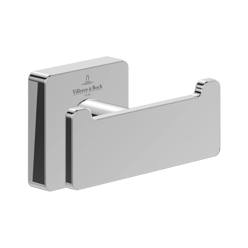 Villeroy & Boch Elements Striking Double Robe Hook Chrome