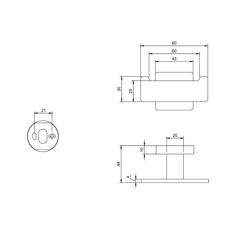 Villeroy & Boch Elements Striking Double Robe Hook Chrome