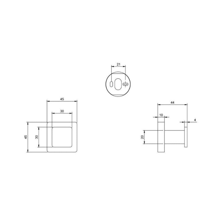 Villeroy & Boch Elements Striking Robe Hook In Chrome