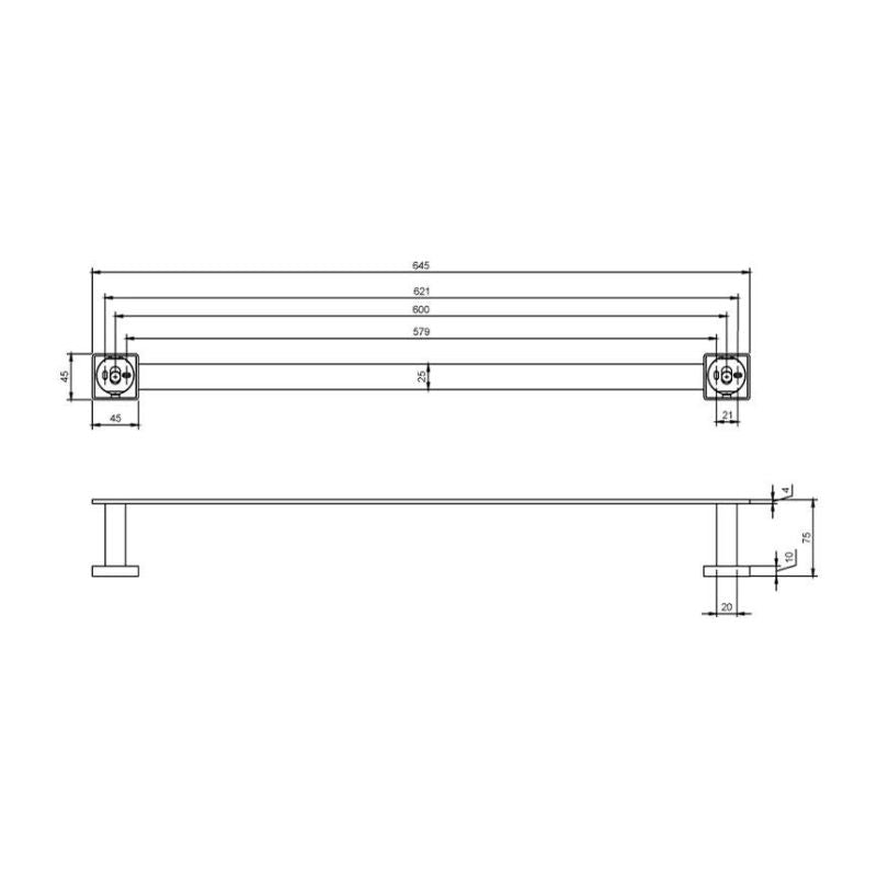 Villeroy & Boch Elements Striking Towel Rail Chrome