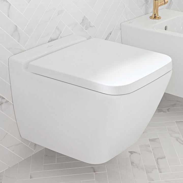 Villeroy & Boch Finion Wall Hung Rimless Toilet & Soft Close Seat