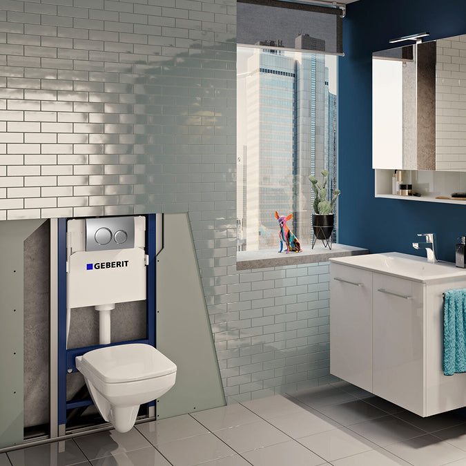 Geberit Duofix Frame 112cm with Delta Concealed Cistern 12cm