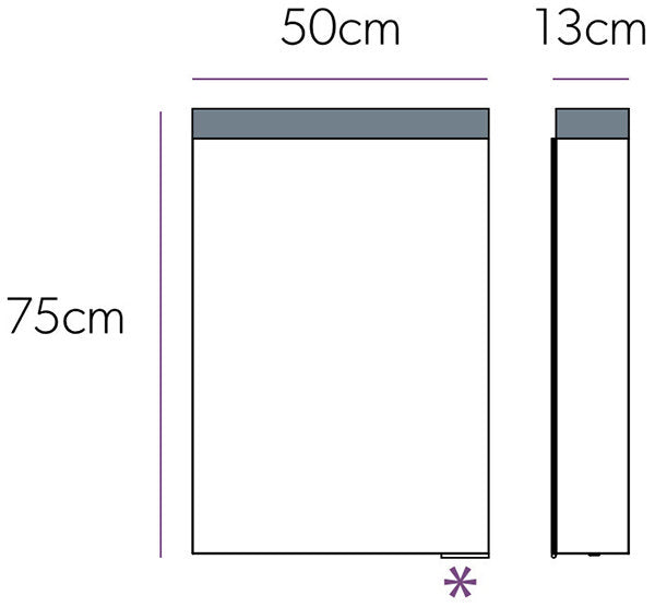 HIB Apex 50 LED Illuminated Mirror Cabinet