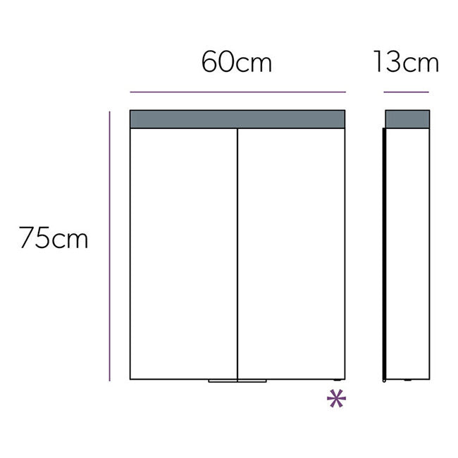 HIB Apex 60 LED Illuminated Mirror Cabinet