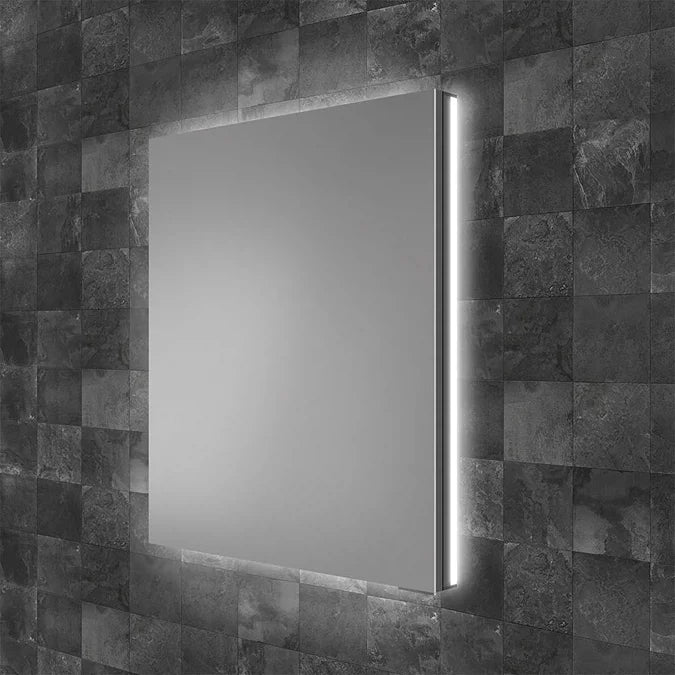 HIB Atrium 50 Semi-Recessed LED Aluminium Mirror Cabinet