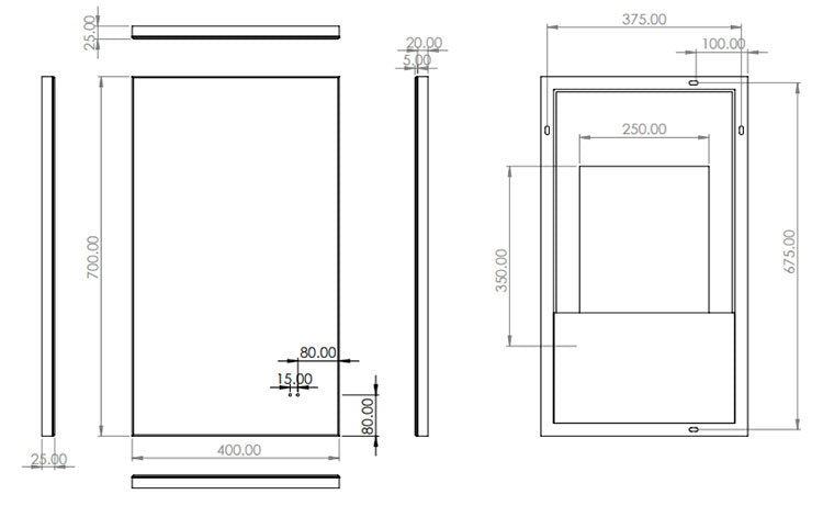 HIB Air 40 LED Illuminated Mirror