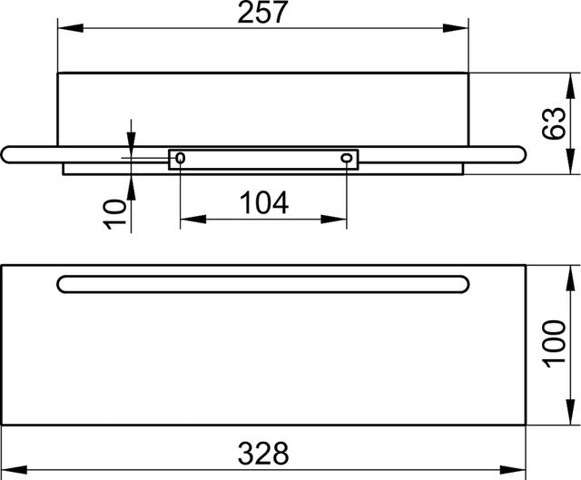 Keuco Edition 400 Shower Shelf With Integrated Wiper