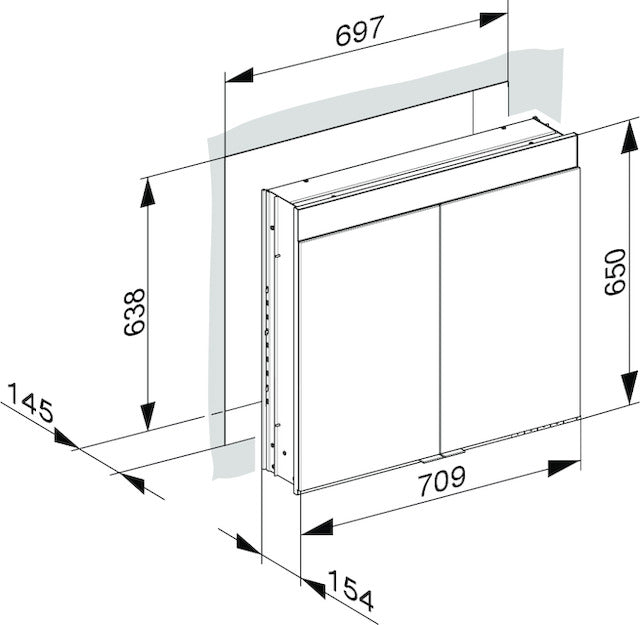 Keuco Edition 400 Recessed Mirror Cabinet