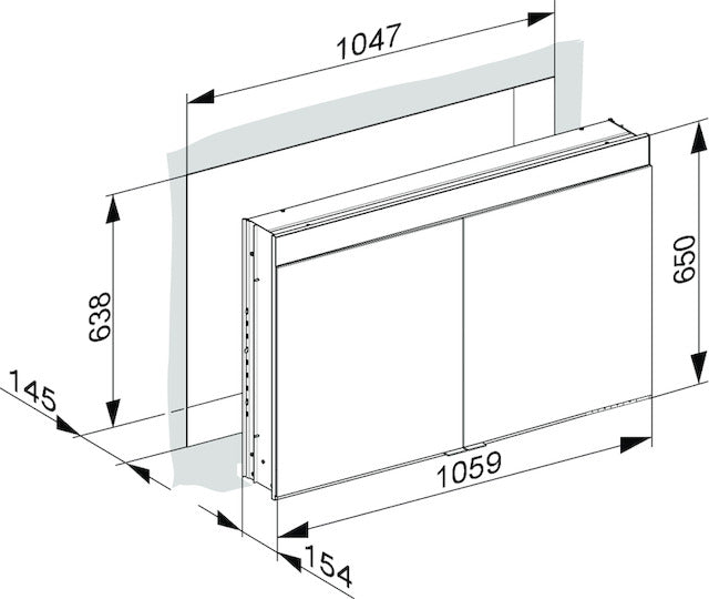 Keuco Edition 400 Recessed Mirror Cabinet