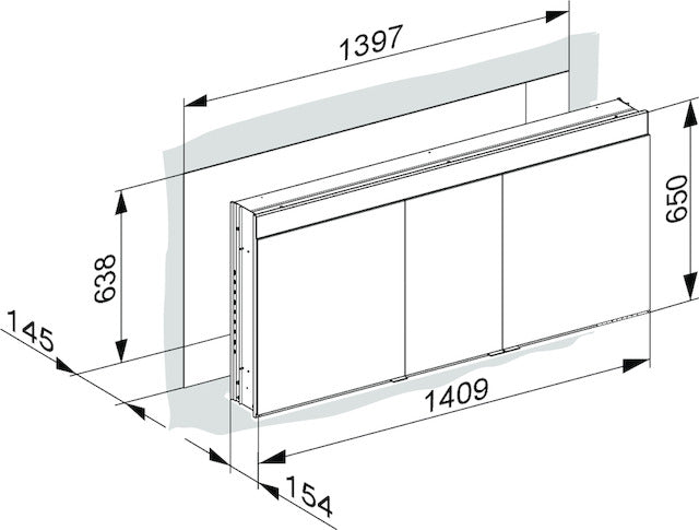 Keuco Edition 400 Recessed Mirror Cabinet