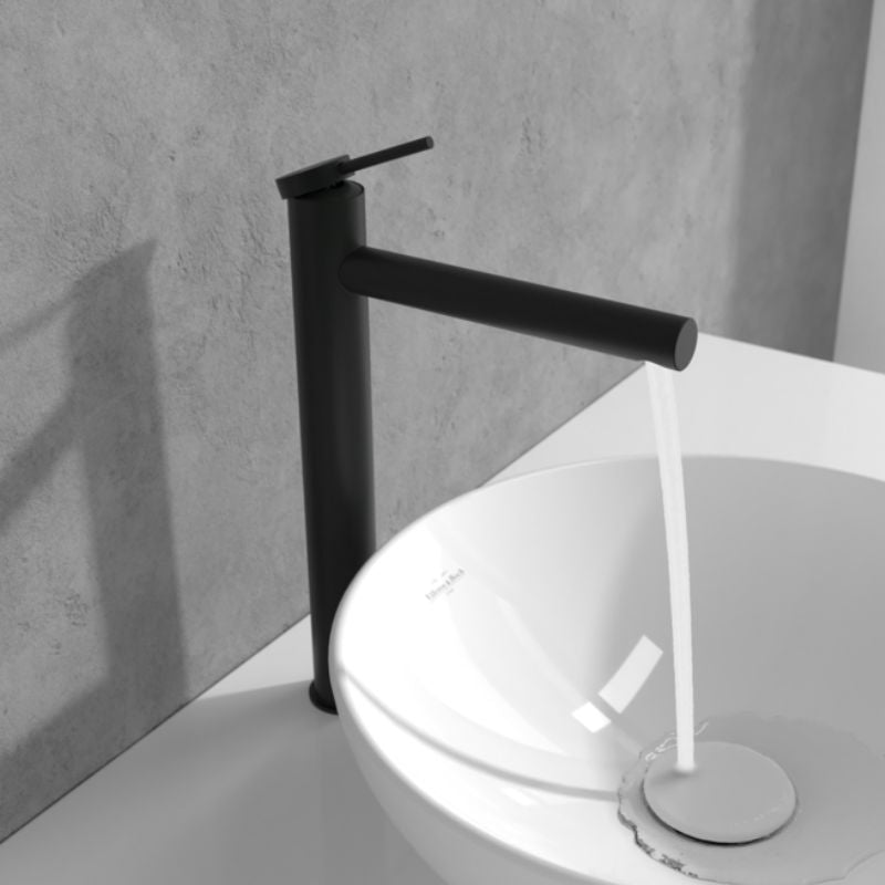 Villeroy & Boch Loop & Friends Tall Single Lever Basin Mixer In Matt Black