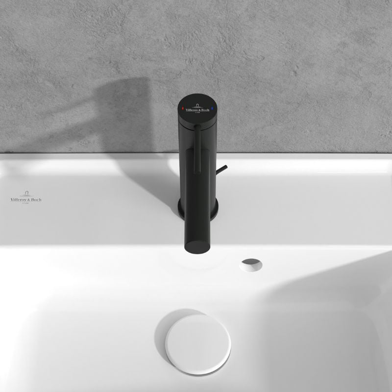 Villeroy & Boch Loop & Friends Basin Mixer with Pop-up Waste In Matt Black