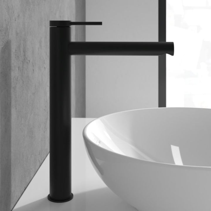 Villeroy & Boch Loop & Friends Tall Single Lever Basin Mixer In Matt Black