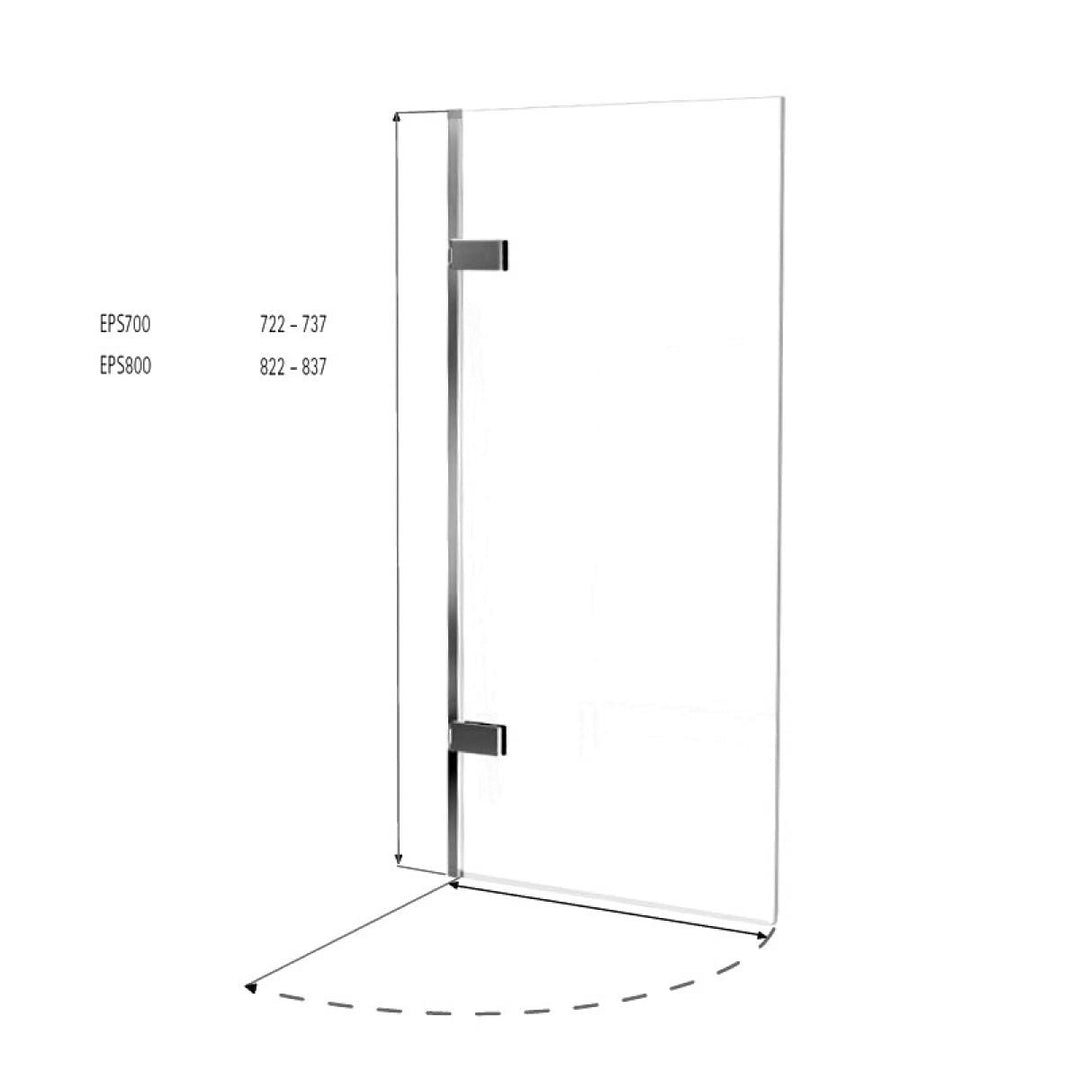 Matki Eauzone Hinged Bath Screen (EPS)