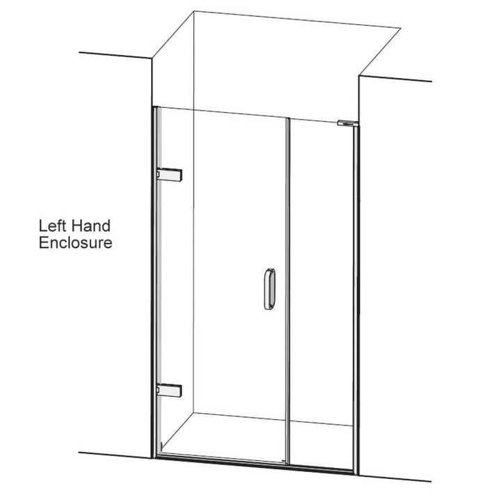 Matki Eauzone Hinged Door From Wall & Inline Panel For Recess (EPW)