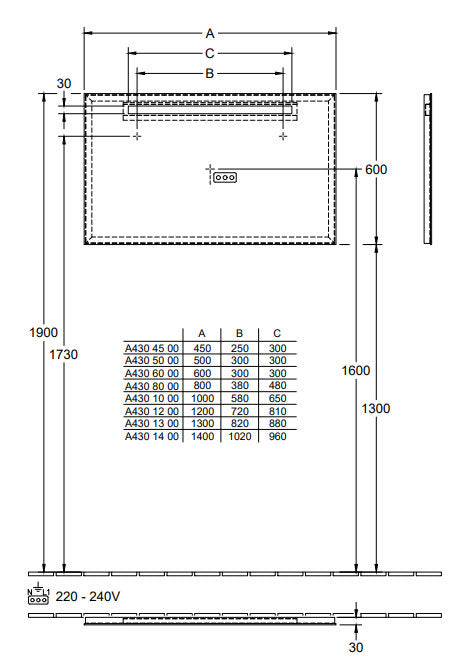 Villeroy & Boch More To See One Mirror With Lighting