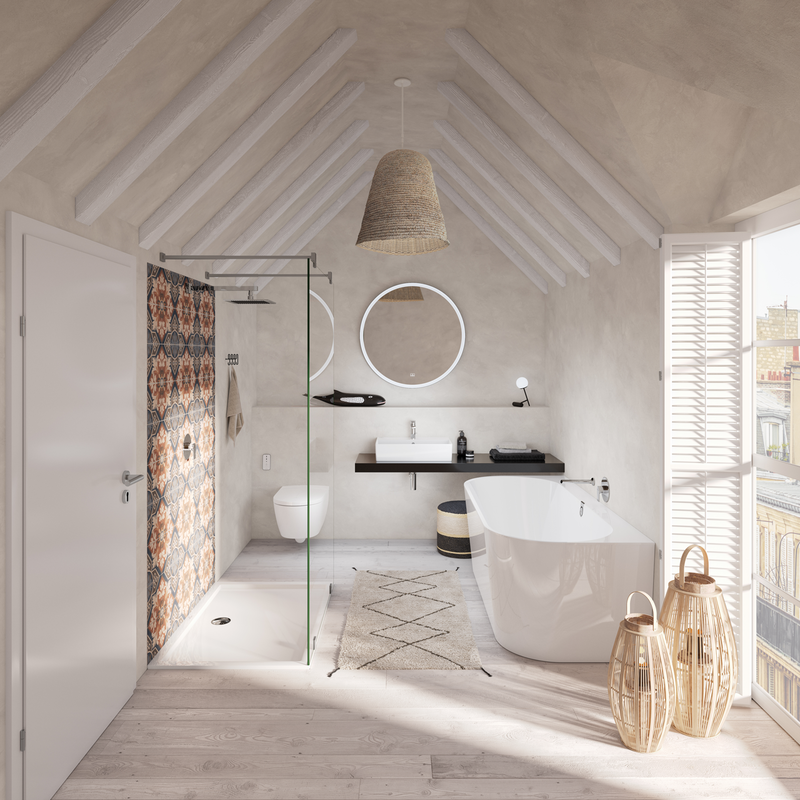 Villeroy & Boch Oberon 2.0 1800 x 800mm Back To Wall Bath