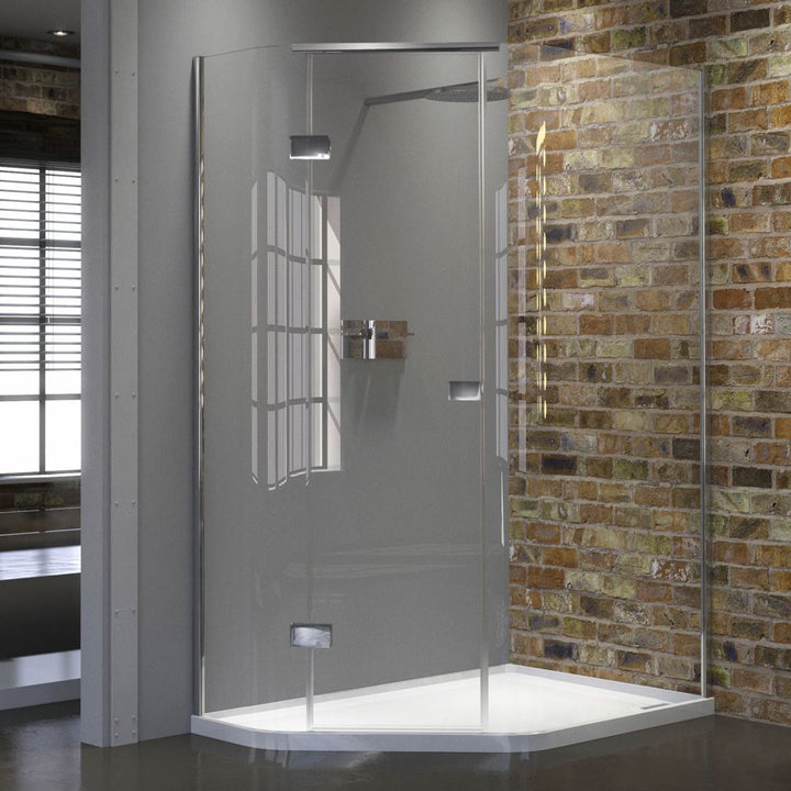 Matki Illusion Quintesse Corner Offset Shower Enclosure with Integrated Tray