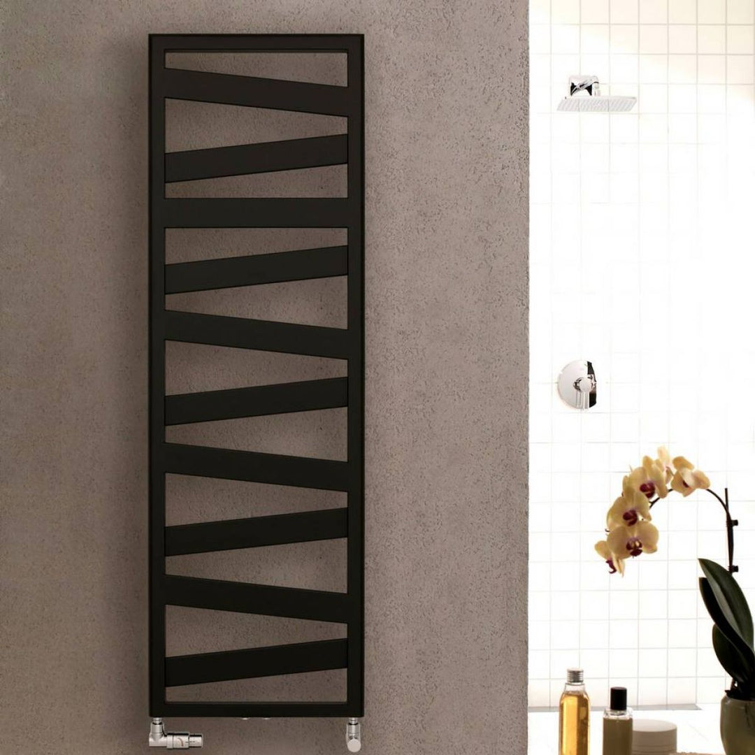 Zehnder Ribbon Towel Radiator In Matt Black