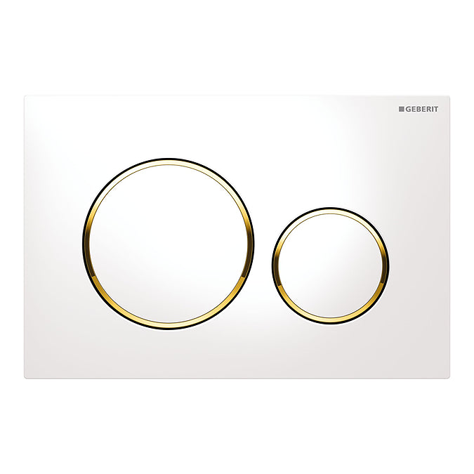 Geberit Sigma 20 White/Gold Flush Plate