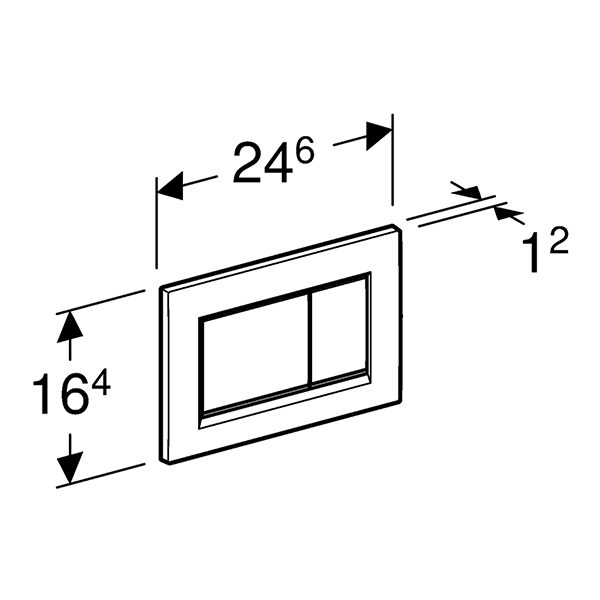 Geberit Sigma30 Dual Flush Plate - Chrome