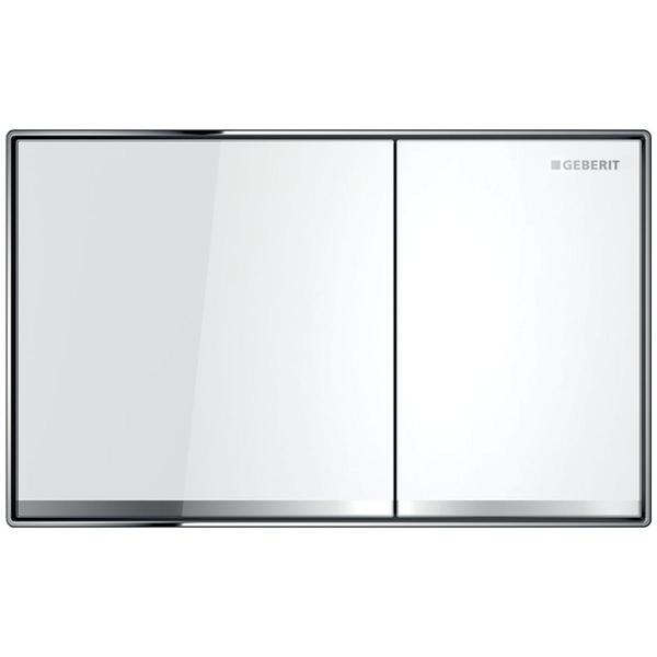 Geberit Sigma60 Dual Flush Plate White Glass