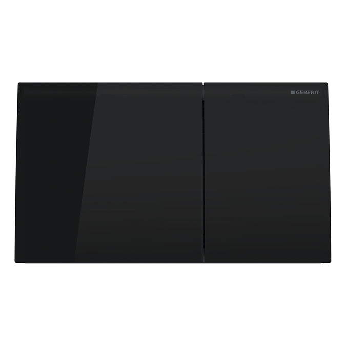 Geberit Sigma70 Dual Flush Plate - Black Glass